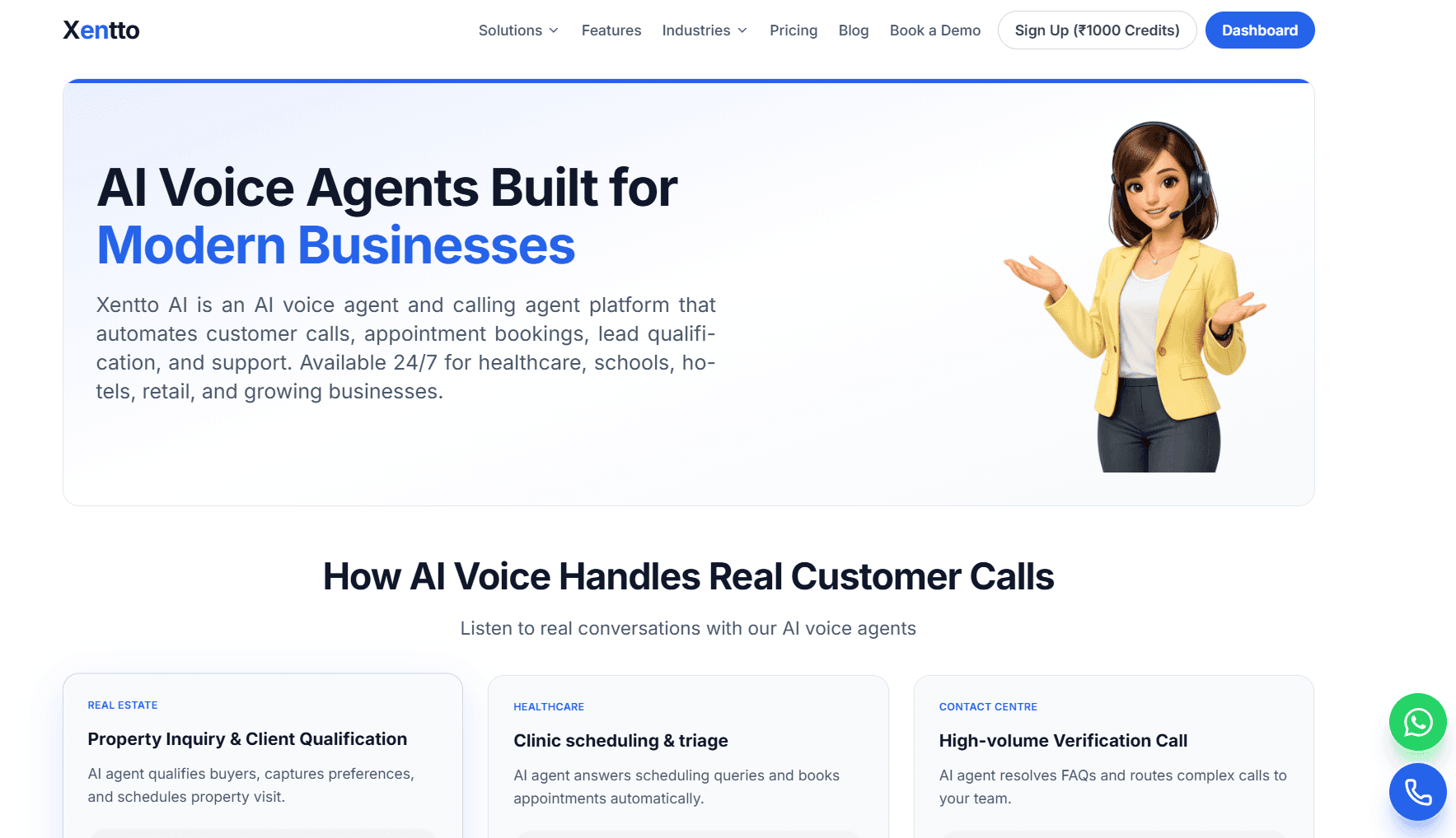 Xentto home page